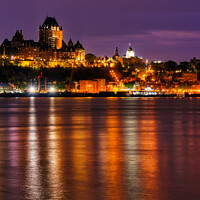Buy canvas prints of Quebec City skyline at night  by Colin Woods