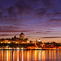 Buy canvas prints of Quebec City at dusk by Colin Woods