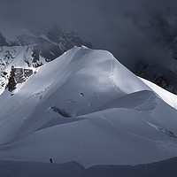 Buy canvas prints of Lone climbers in the French Alps by Colin Woods