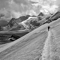 Buy canvas prints of Climber in the Swiss Alps by Colin Woods