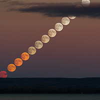 Buy canvas prints of Moonrise Sequence by Colin Woods