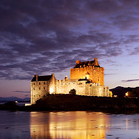 Buy canvas prints of Eilean Donan Castle at Night by Colin Woods