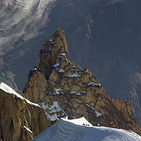Buy canvas prints of Climbers on the Midi-Plan Traverse by Colin Woods