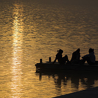 Buy canvas prints of Three Friends at Sunset by Colin Woods