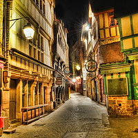 Buy canvas prints of The Streets of Mont St Michel by Colin Woods