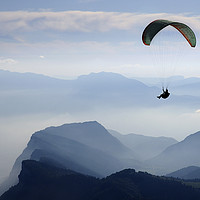 Buy canvas prints of Parapenting in the French Alps by Colin Woods
