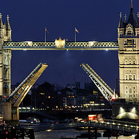 Buy canvas prints of Tower Bridge, London at night by Colin Woods
