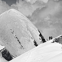 Buy canvas prints of Climbers high in the Swiss Alps, on the traverse o by Colin Woods