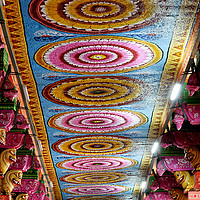 Buy canvas prints of Ceiling detail iInside the Meenakshi temple at Mad by Colin Woods