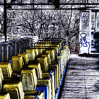 Buy canvas prints of Abandoned Roller Coaster in Est Berlin's Spreepark by Colin Woods