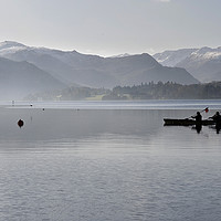 Buy canvas prints of Canoeing on Ullswater in the Lake District, Englan by Colin Woods