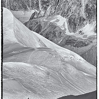 Buy canvas prints of Climbers on the Aiguille de Midi by Colin Woods