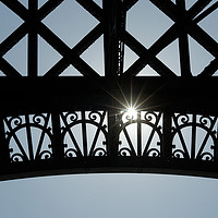 Buy canvas prints of Eiffel Tower Sunstar by Colin Woods