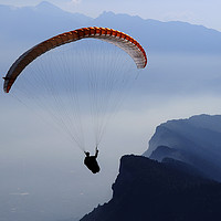 Buy canvas prints of Parapente in the French Alps by Colin Woods