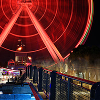 Buy canvas prints of Montreal Big Wheel at Night by Colin Woods