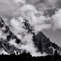 Buy canvas prints of The Aiguille de Moine, Chamonix, French Alps by Colin Woods