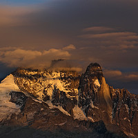 Buy canvas prints of Sunset on the Aiguille Verte by Colin Woods