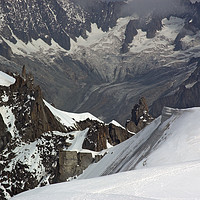 Buy canvas prints of Lone climber in the Alps by Colin Woods