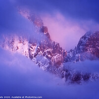 Buy canvas prints of Evening light on L'aiguille Verte  by Colin Woods
