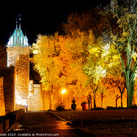 Buy canvas prints of The Porte St Louis in Quebec City at night by Colin Woods