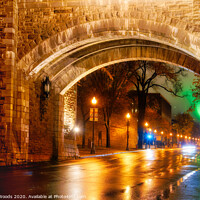 Buy canvas prints of Porte St Louis, Quebec City, at night. by Colin Woods