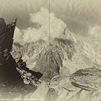 Buy canvas prints of The Aiguille Verte as seen from Signal Forbes by Colin Woods