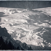 Buy canvas prints of First Rays of sun on Mont Blanc du Tacul in the French Alps by Colin Woods