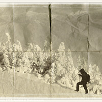 Buy canvas prints of Snowshoeing in the Chic Choc mountains in Quebec by Colin Woods