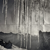 Buy canvas prints of Icicles at dawn in the French Alps by Colin Woods