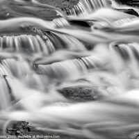 Buy canvas prints of Detail of waterfalls in a stream taken as a long t by Colin Woods