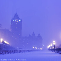 Buy canvas prints of Chateau Frontenac in the mist by Colin Woods