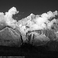 Buy canvas prints of Afternoon cloud on the Aiguille Verte in the French Alps by Colin Woods