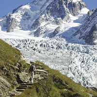 Buy canvas prints of Trekker in the French Alps by Colin Woods