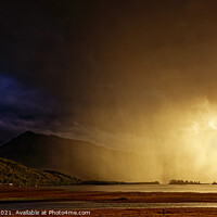Buy canvas prints of Wild storm light over Loch Linnhe by Colin Woods