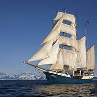 Buy canvas prints of Tall Ship Antigua at Svalbard by Arterra 