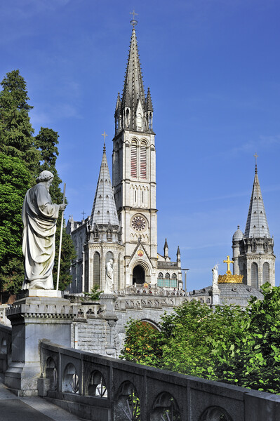 Basilica of our Lady of the Rosary at Lourdes, France Picture Board by Arterra 