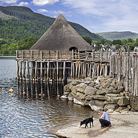 Buy canvas prints of Crannog Centre on Loch Tay, Scotland by Arterra 