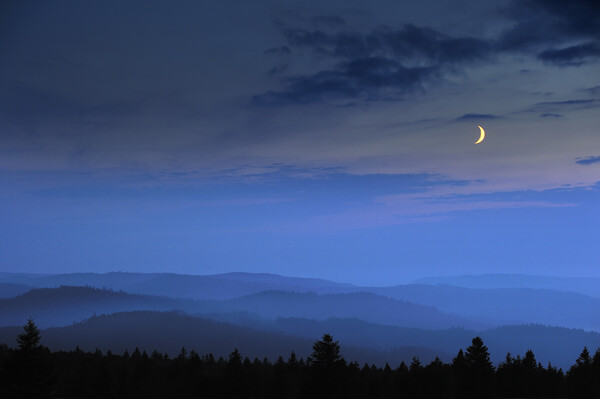 Vosges Mountains at Night, Alsace Picture Board by Arterra 