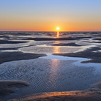 Buy canvas prints of Sunset over the Wadden Sea by Arterra 