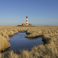 Buy canvas prints of Westerhever Lighthouse, Wadden Sea by Arterra 