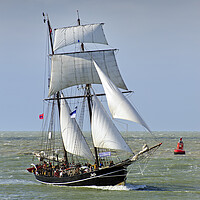 Buy canvas prints of Schooner Jantje Sailing the North Sea by Arterra 