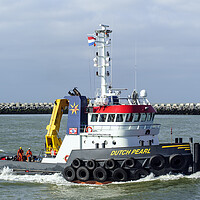 Buy canvas prints of Pusher Tugboat Dutch Pearl by Arterra 