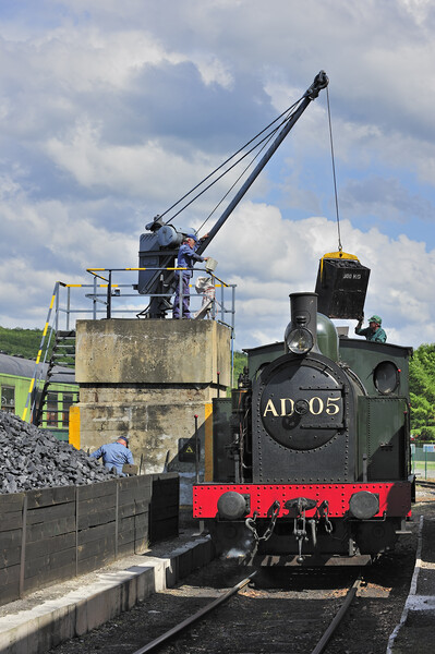 Steam Engine Loading Coal Picture Board by Arterra 
