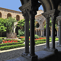 Buy canvas prints of Fontfroide Abbey Cloister by Arterra 