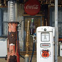 Buy canvas prints of Vintage Gas Pump along Route 66 by Arterra 