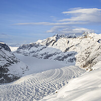 Buy canvas prints of Aletsch Glacier in Winter, Switzerland by Arterra 