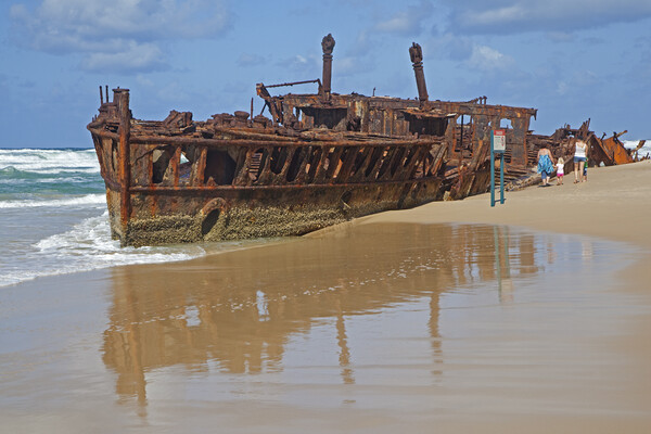SS Maheno on Fraser Island, Australia Picture Board by Arterra 
