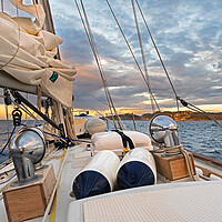 Buy canvas prints of Sailing to Sint Maarten, Caribbean Sea by Arterra 