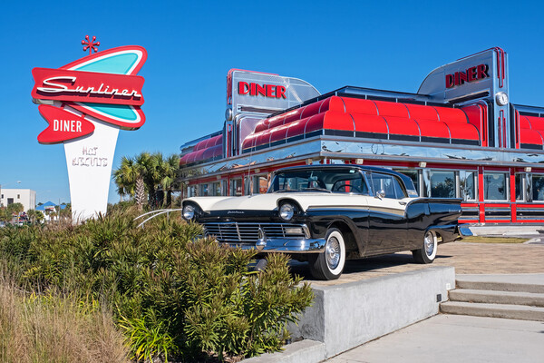 Sunliner Diner at Gulf Shores, Alabama Picture Board by Arterra 