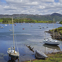 Buy canvas prints of Badachro Harbour, Gair Loch, Scotland by Arterra 